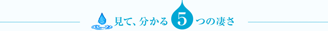 見て、分かる５つの凄さ